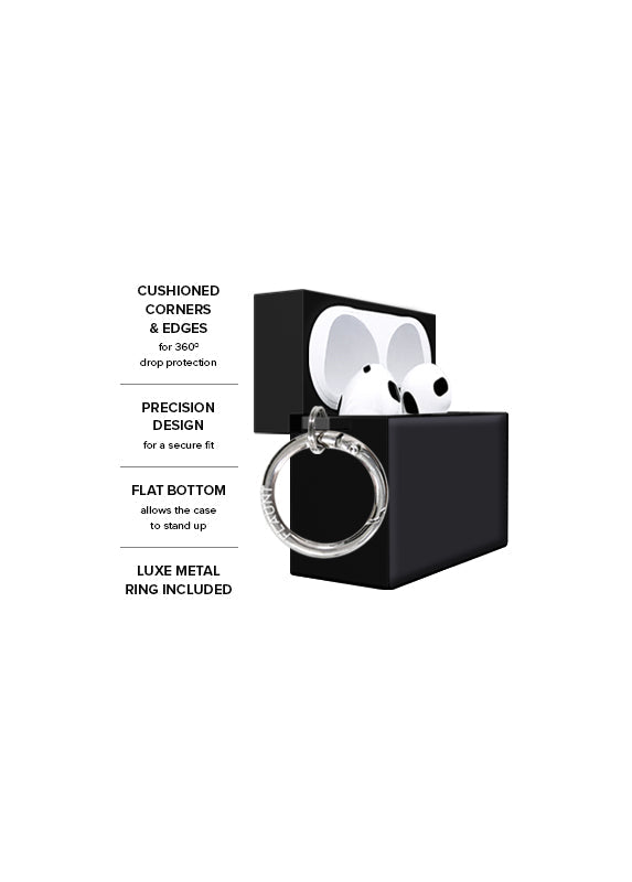 SQUARE® Matte Black AirPods Case