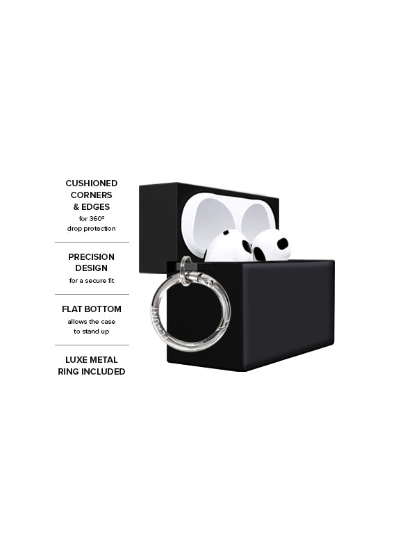 SQUARE® Matte Black AirPods Case