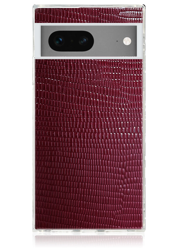 SQUARE® Burgundy Lizard Faux Leather Pixel Case