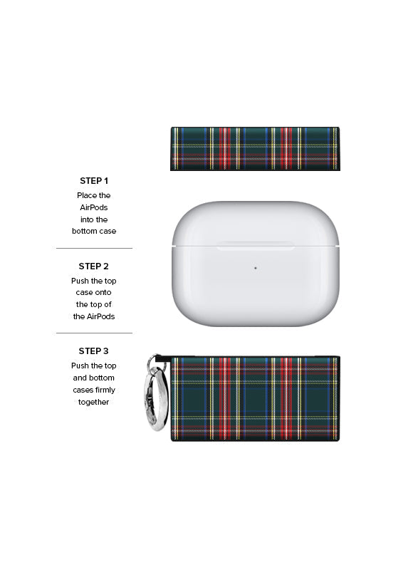 SQUARE® Green Plaid AirPods Case