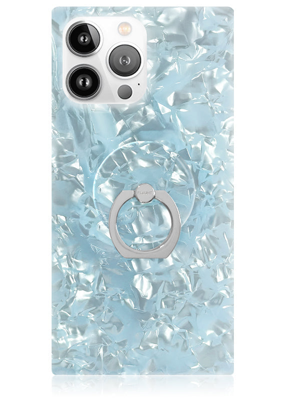 Icy Blue Pearl Adhesive Phone Ring Stand