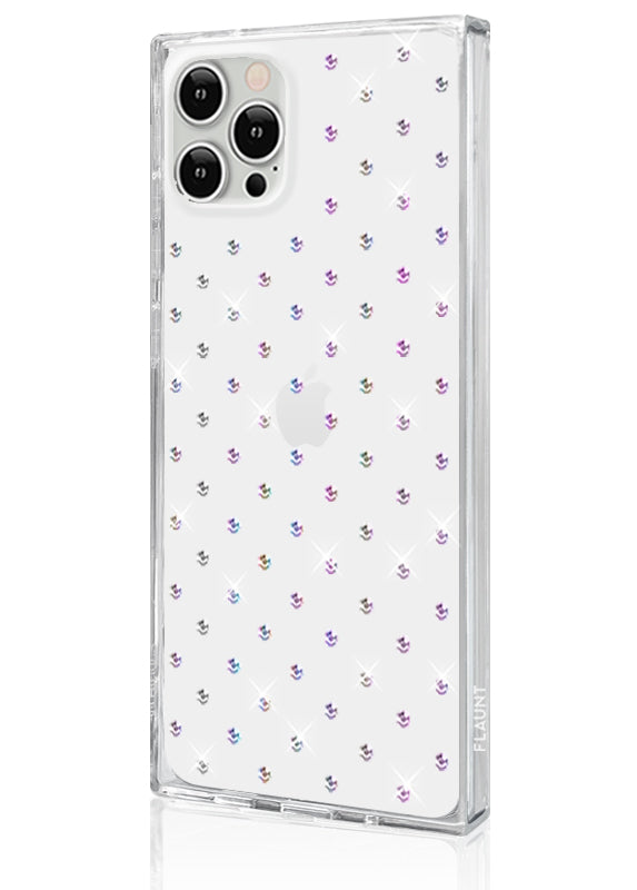 SQUARE® Iridescent Crystal Rhinestone iPhone Case