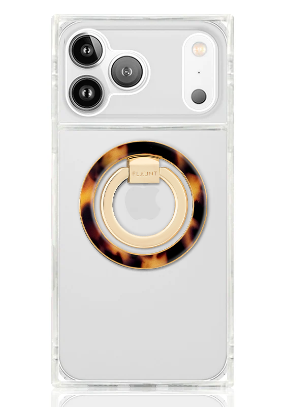 Tortoise Shell Premium MagSafe Phone Ring Stand (Works with MagSafe Cases Only)