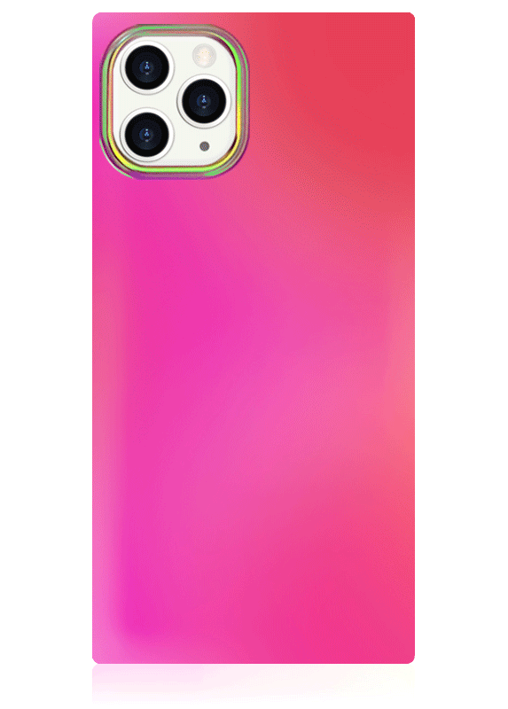 SQUARE® Pink Iridescent Satin iPhone Case