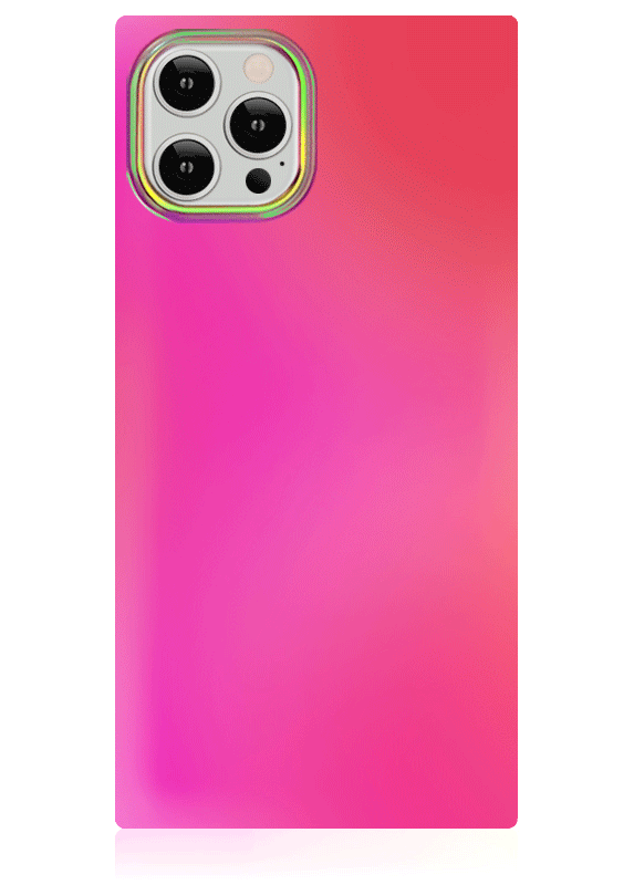 SQUARE® Pink Iridescent Satin iPhone Case