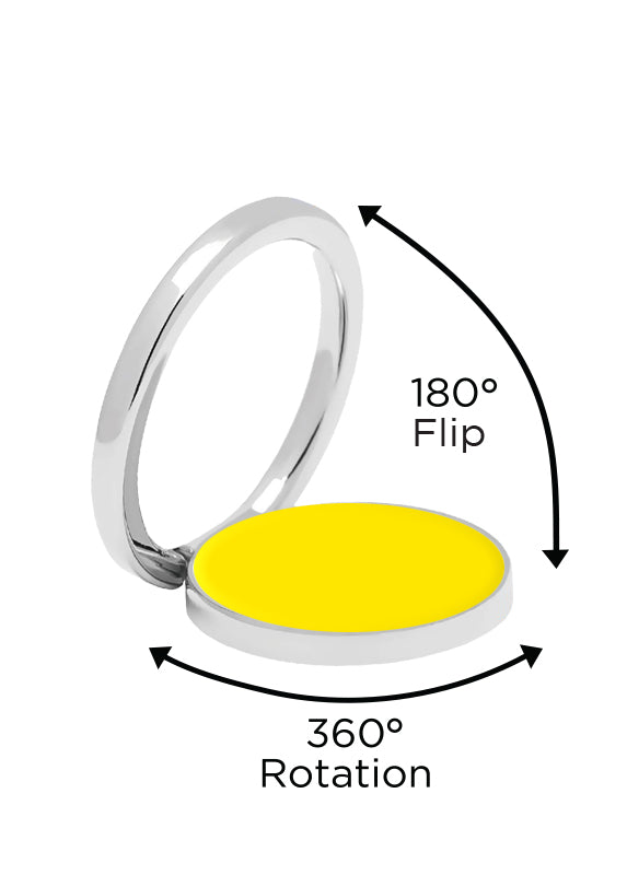 Yellow Adhesive Phone Ring Stand