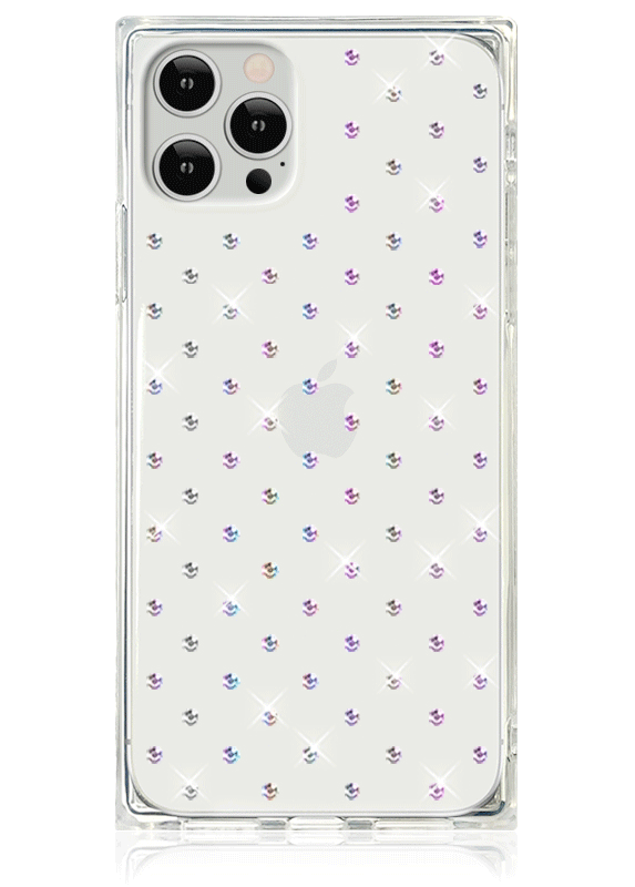SQUARE® Iridescent Crystal Rhinestone iPhone Case
