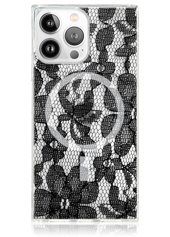 SQUARE® Black Lace iPhone Case