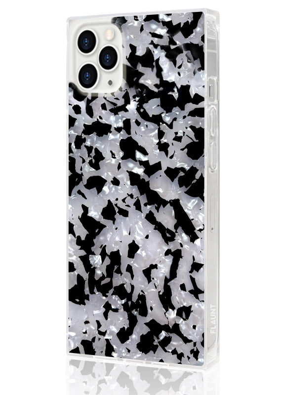 SQUARE® Black & White Tortoise Shell iPhone Case