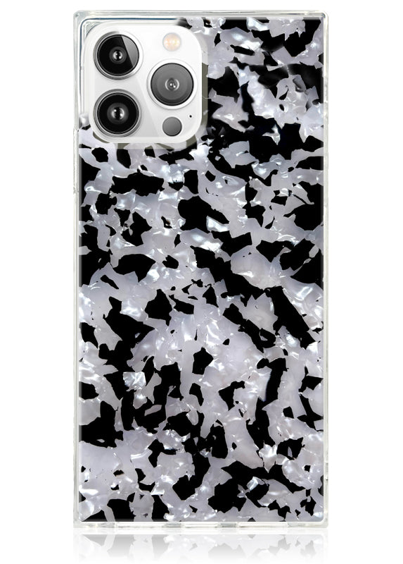 SQUARE® Black & White Tortoise Shell iPhone Case