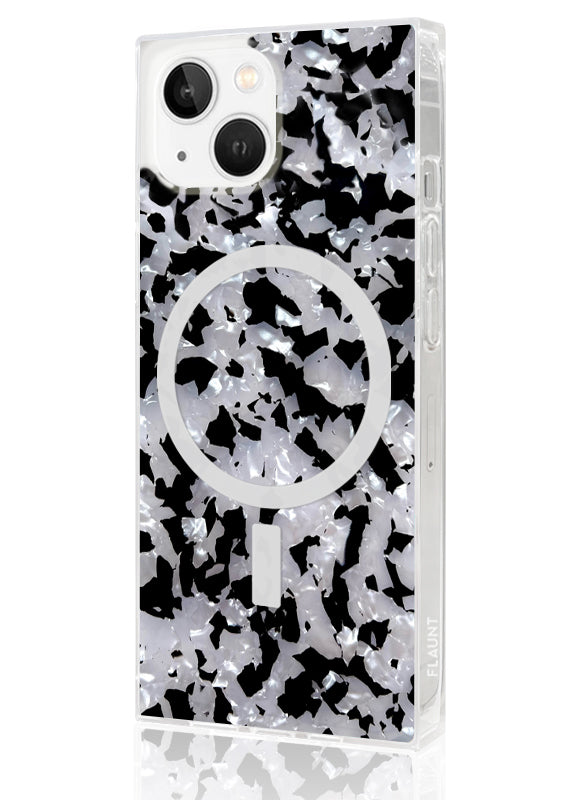 SQUARE® Black & White Tortoise Shell iPhone Case