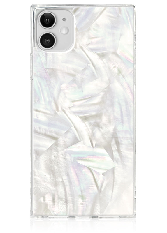 SQUARE® Geo White Mother of Pearl iPhone Case