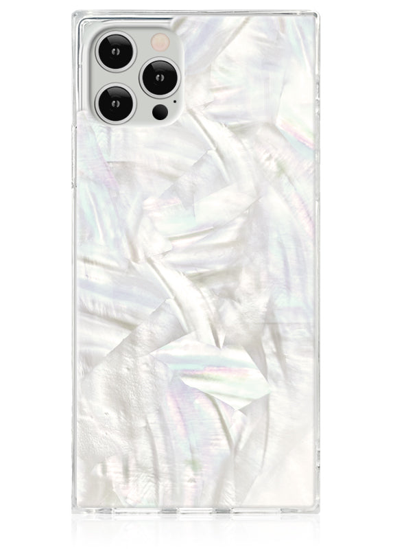 SQUARE® Geo White Mother of Pearl iPhone Case