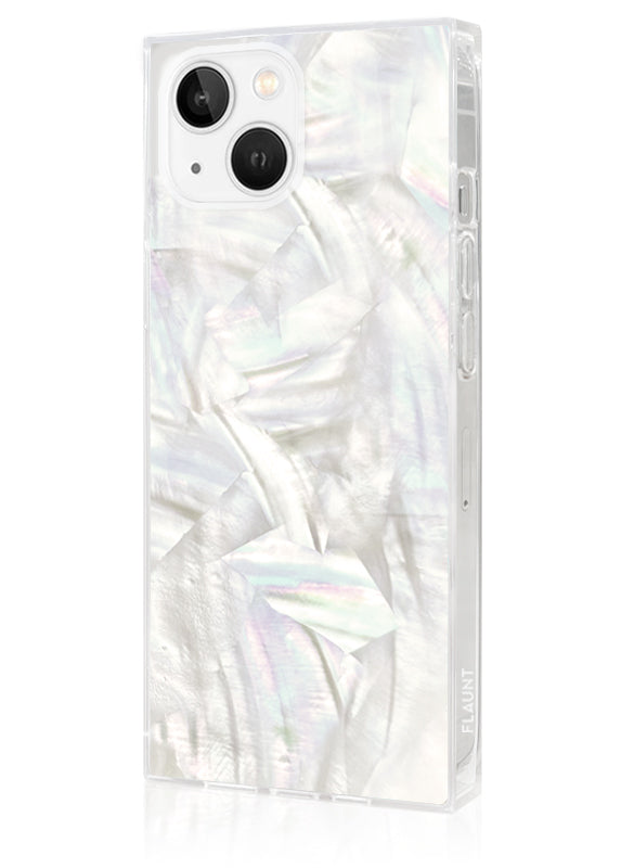 SQUARE® Geo White Mother of Pearl iPhone Case
