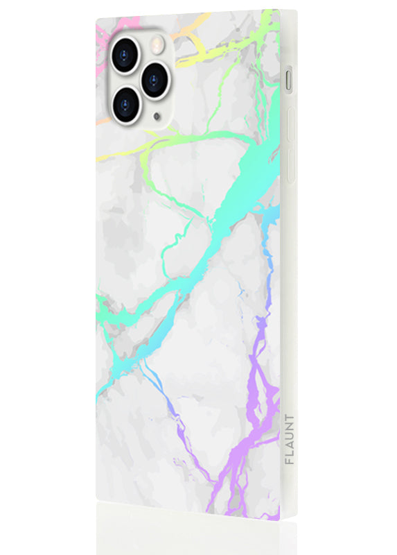 SQUARE® Holographic Marble iPhone Case