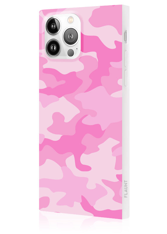 SQUARE® Matte Pink Camo iPhone Case