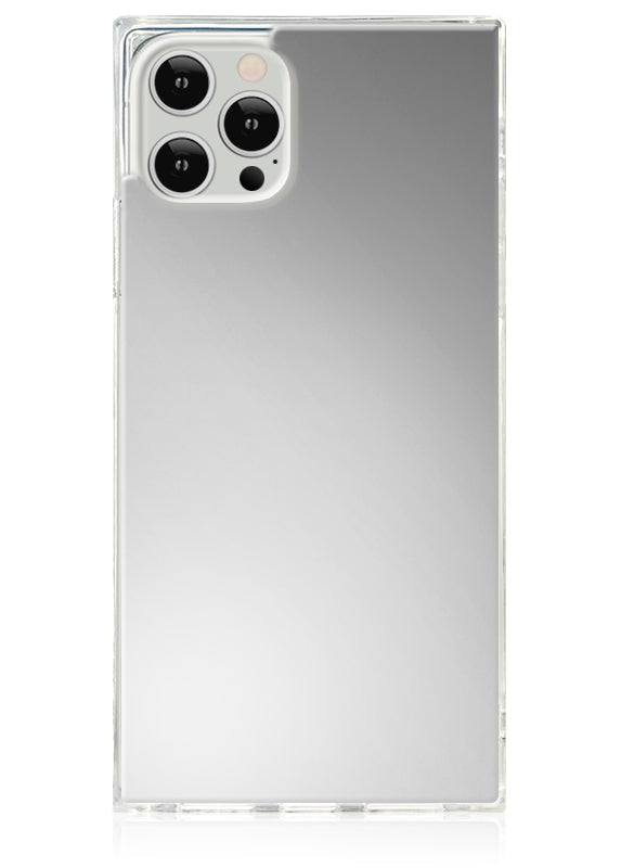 SQUARE® Metallic Silver Mirror iPhone Case