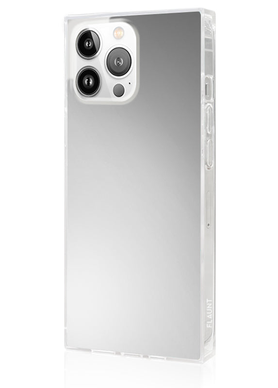 SQUARE® Metallic Silver Mirror iPhone Case