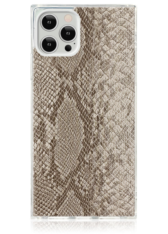 SQUARE® Nude Python Faux Leather iPhone Case