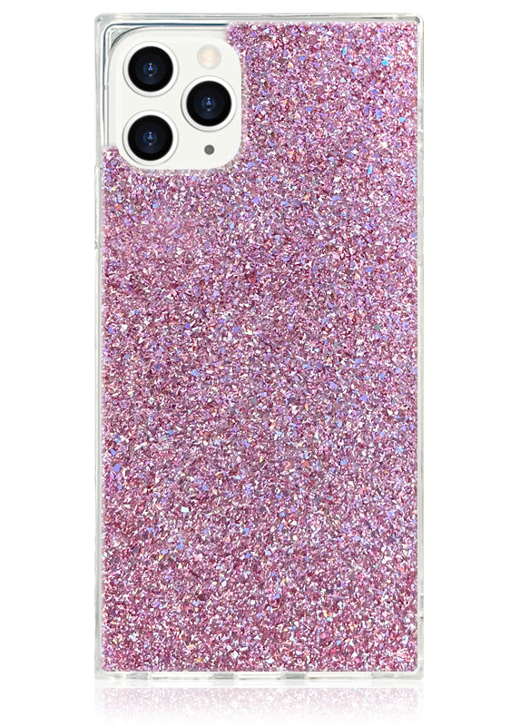 SQUARE® Pink Glitter iPhone Case