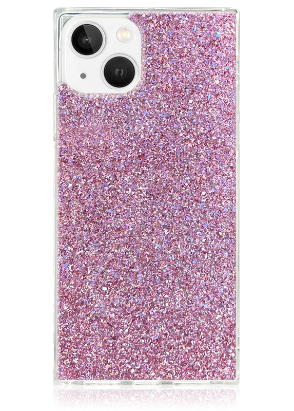 SQUARE® Pink Glitter iPhone Case