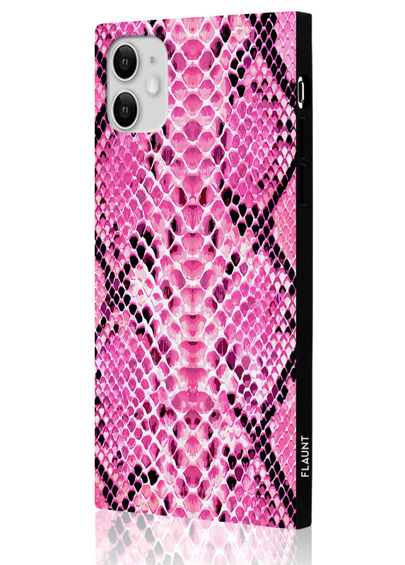 SQUARE® Pink Python iPhone Case