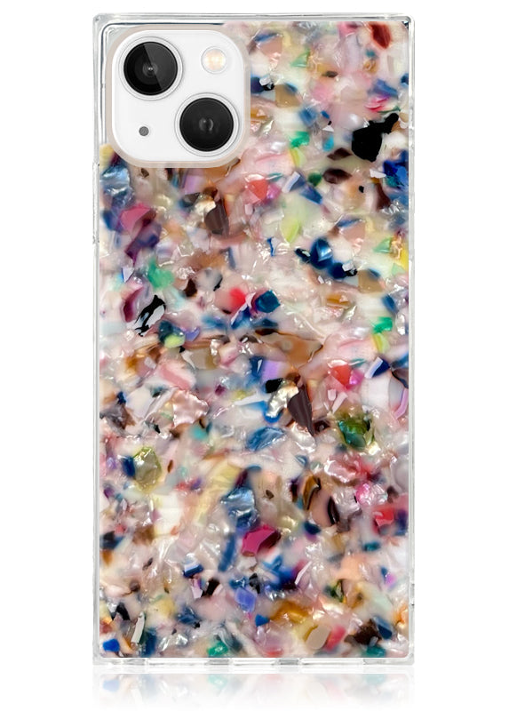 SQUARE® Rainbow Confetti Tortoise Shell iPhone Case