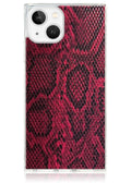 SQUARE® Red Python Faux Leather iPhone Case