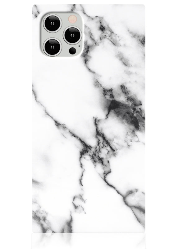 SQUARE® White Marble iPhone Case