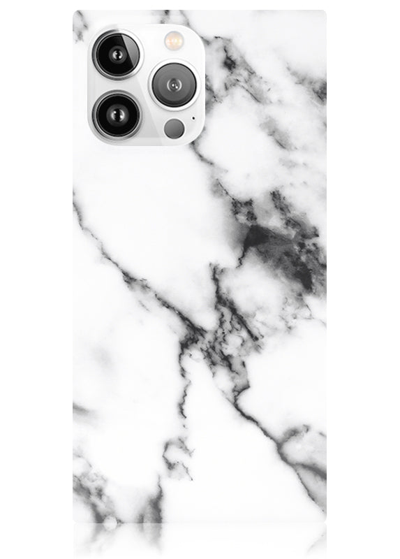 SQUARE® White Marble iPhone Case