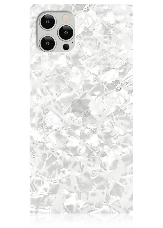 SQUARE® White Pearl iPhone Case