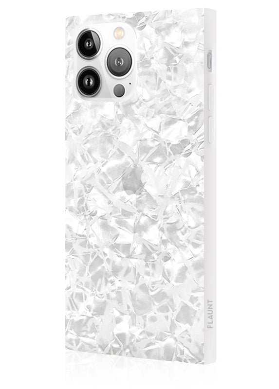 SQUARE® White Pearl iPhone Case