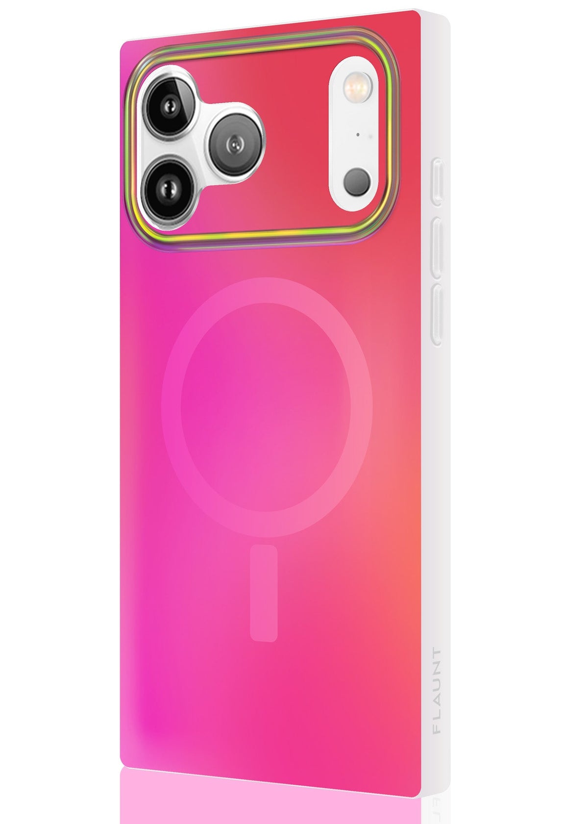 SQUARE® Pink Iridescent Satin iPhone Case