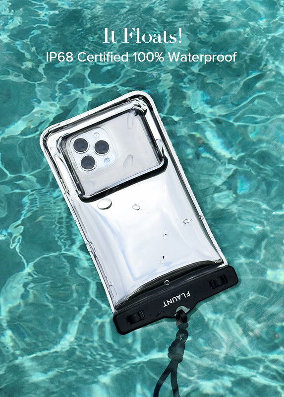 Silver Metallic Waterproof Phone Pouch
