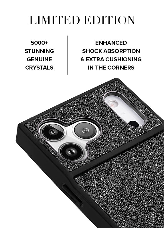 Elite Collection - SQUARE® Black Crystal Elegance iPhone Case