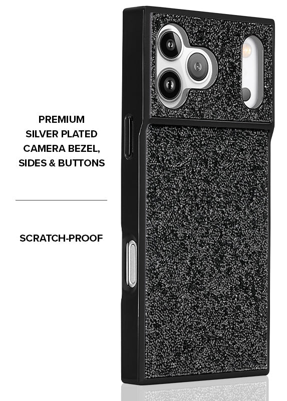 Elite Collection - SQUARE® Black Crystal Elegance iPhone Case