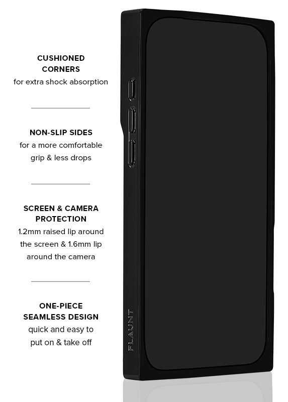 Elite Collection - SQUARE® Black Crystal Elegance iPhone Case