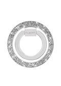 Silver Crystal Elegance Premium Metallic MagSafe Phone Ring Stand (Works with MagSafe Cases Only)