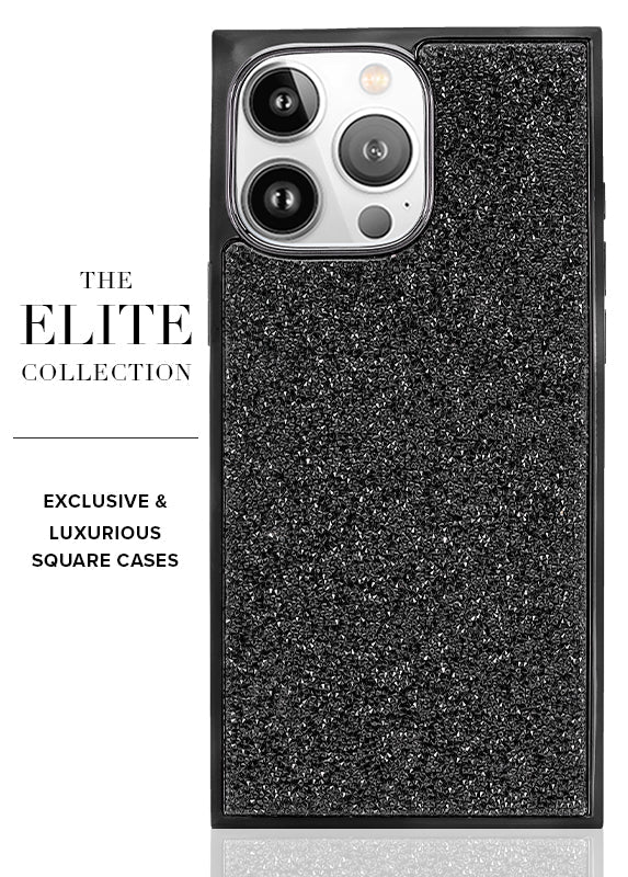 Elite Collection - SQUARE® Black Crystal Elegance iPhone Case