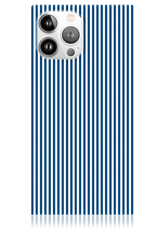 SQUARE® Blue & White Oxford Stripe iPhone Case
