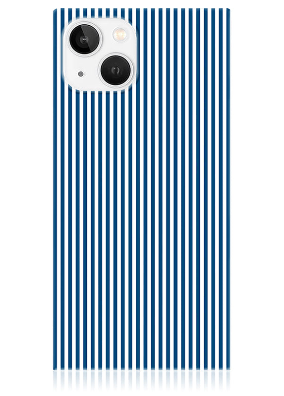 SQUARE® Blue & White Oxford Stripe iPhone Case