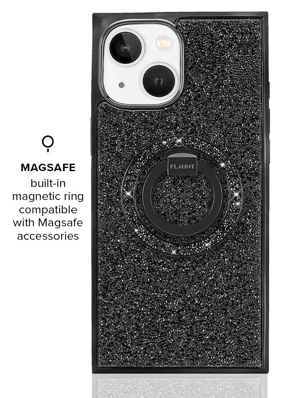 Elite Collection - SQUARE® Black Crystal Elegance iPhone Case