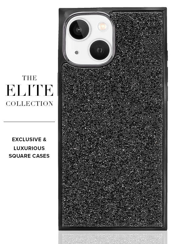 Elite Collection - SQUARE® Black Crystal Elegance iPhone Case