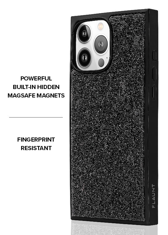 Elite Collection - SQUARE® Black Crystal Elegance iPhone Case