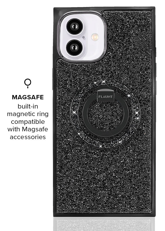 Elite Collection - SQUARE® Black Crystal Elegance iPhone Case