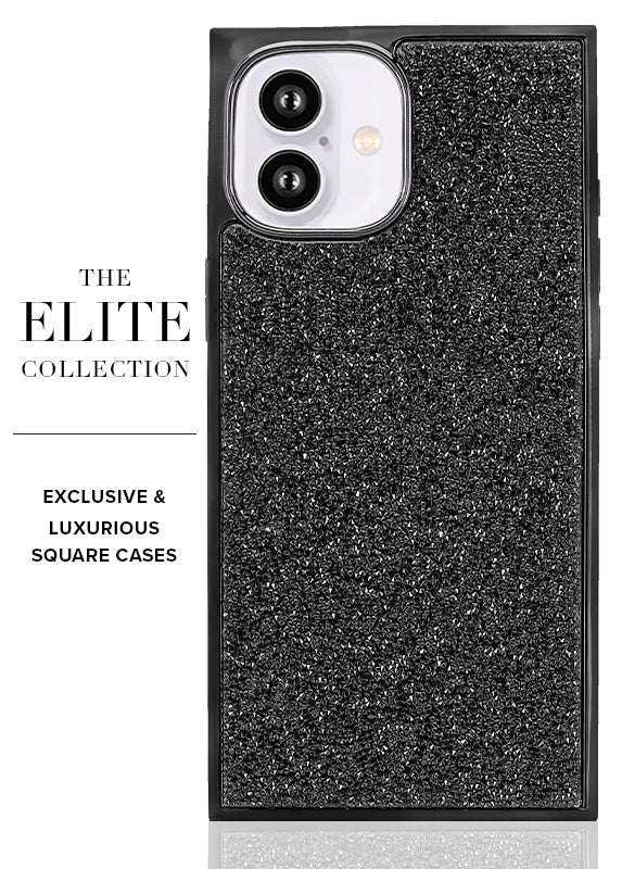 Elite Collection - SQUARE® Black Crystal Elegance iPhone Case