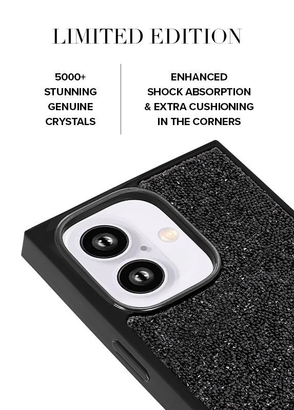 Elite Collection - SQUARE® Black Crystal Elegance iPhone Case