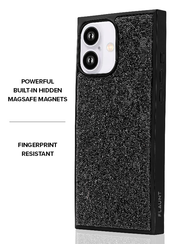 Elite Collection - SQUARE® Black Crystal Elegance iPhone Case