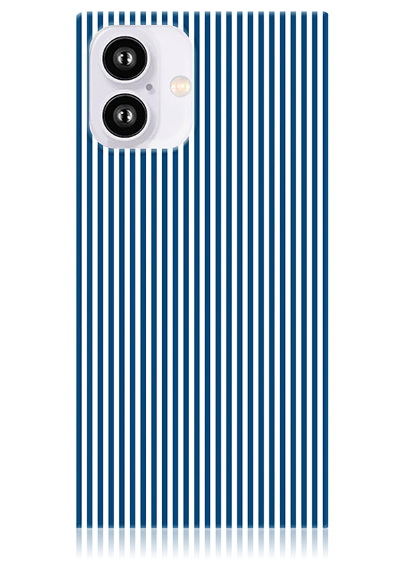 SQUARE® Blue & White Oxford Stripe iPhone Case
