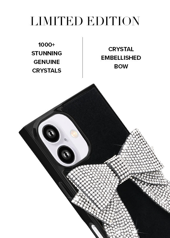 Elite Collection - SQUARE® Black Velvet Bow Brilliance iPhone Case (Not MagSafe Compatible)